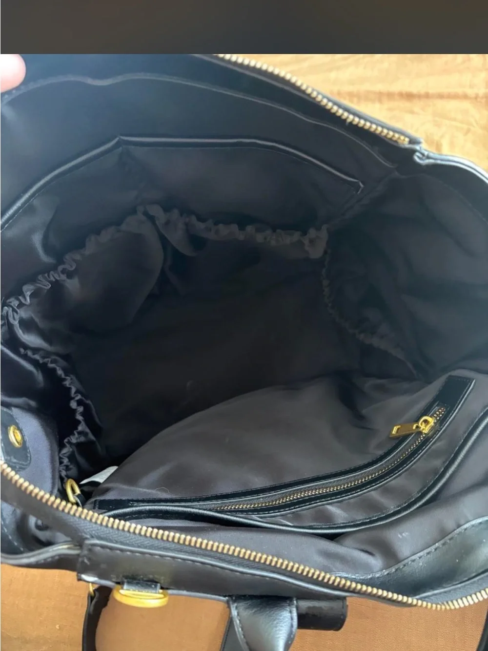 FAWN black diaper bag